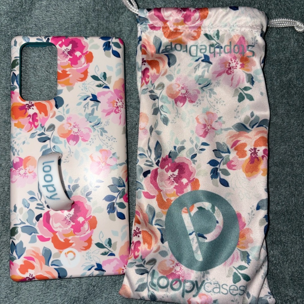 Floral Loopy Phone Case with Pouch